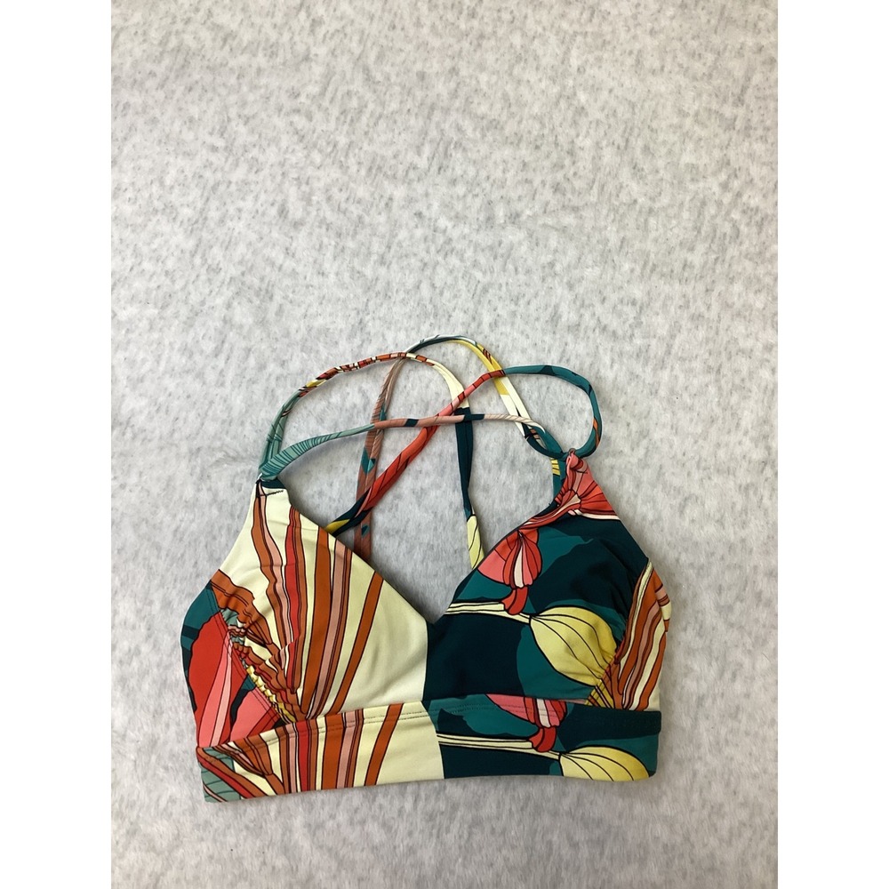 CALIA by Carrie Underwood Tropical Floral Longline Bikini Top XS NWOT